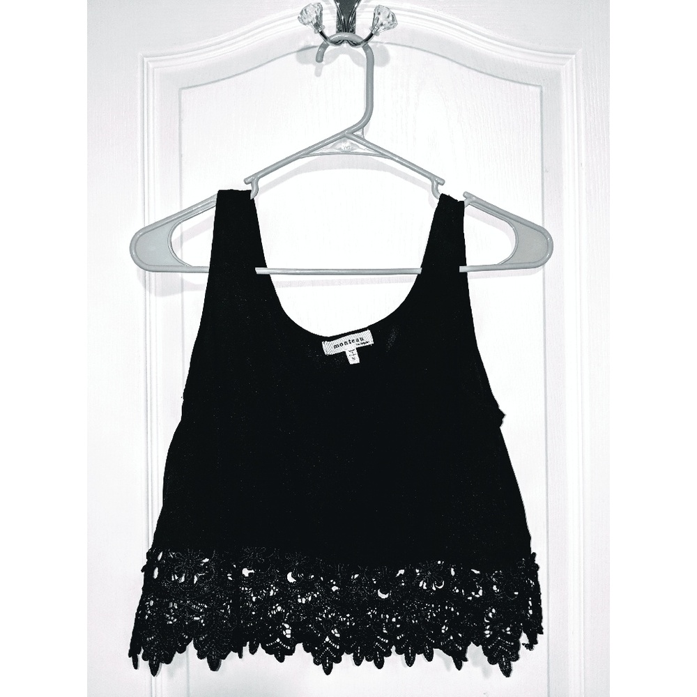 Black Lace Crop Top